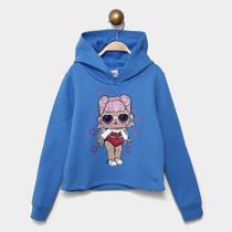 Blusa Moletom Infantil Brandili LOL Com Capuz Menina