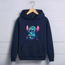 Blusa Moletom Infantil Canguru Lilo Stitch Game Menino Menina Agasalho Blusa Moletom Infantil Canguru Lilo Stitch Game Menino Menina Agasalho