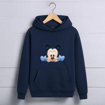 Blusa Moletom Infantil Canguru Mickey Bebê Menino Menina Agasalho