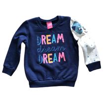 Blusa moletom infantil fechada sem capuz