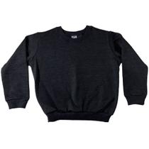 Blusa Moletom Infantil Flanelado Grafite Punho Basico 4 A 8 anos Dia a Dia Frio Inverno Uniforme Escolar Presente Menino Menina Macio Baby Deluxe