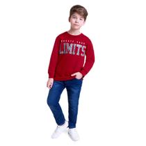 Blusa Moletom Infantil Flanelado Leve Masculino Kyly