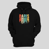 Blusa Moletom Infantil Frio Inverno Infanto Juvenil Canguru Capuz e Bolso Paris