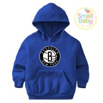 Blusa Moletom Infantil /Juvenil Unissex Times de Basquete USA Brooklyn New York Blusa Moletom Infantil /Juvenil Unissex Times de Basquete USA Brooklyn New York