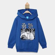 Blusa Moletom Infantil Kamylus Anime com Capuz Menino