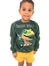 Blusa Moletom Infantil Led Pisca Luz Dinossauro Divertida