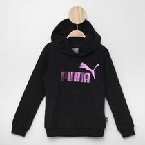 Blusa Moletom Infantil Puma Ess Nova Shine Logo Hoodie Menina