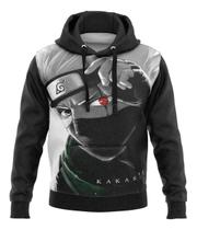 Blusa Moletom Kakashi Naruto Shipuuden Agasalho Masculino