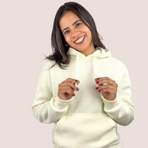 Blusa Moletom Liso Algodão Feminina Canguru Basico