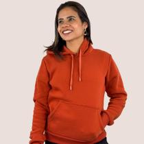 Blusa Moletom Liso Algodão Feminina Canguru Basico