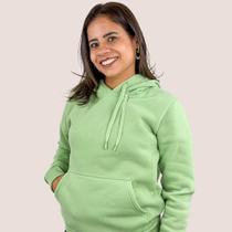 Blusa Moletom Liso Algodão Feminina Canguru Basico