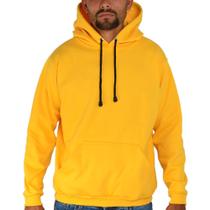 Blusa Moletom Liso Canguru Capuz Bolso Masculino
