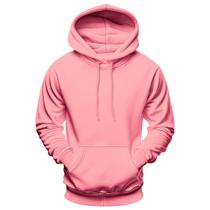 Blusa Moletom Liso Canguru Capuz Bolso Masculino