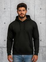 Blusa Moletom Liso Com Capuze Bolso Masculino e Feminino Inverno