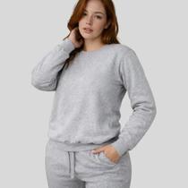 Blusa Moletom Liso Feminino Algodão De Frio Sem Capuz Premium Blusa Moletom Liso Feminino Algodão De Frio Sem Capuz Premium