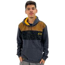 Blusa Moletom Masculina Com Capuz Bolsos Canguru Flanelada