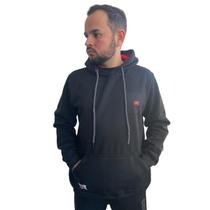 Blusa Moletom Masculina Ecko Unitd Fechado Com Capuz e Bolso Cor:PretoTamanho:GG Blusa Moletom Masculina Ecko Unitd Fechado Com Capuz e Bolso Cor:PretoTamanho:GG