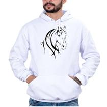 Blusa Moletom Masculina Estampada Bolso Canguru Capuz Casual
