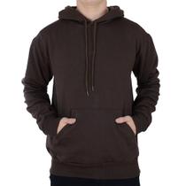 Blusa Moletom Masculina Olho Fatal Peluciada Marrom - 4016