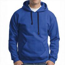 Blusa Moletom Masculino Capuz Bolso Canguru Liso Flanelado