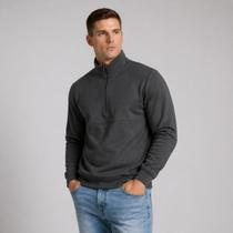 Blusa Moletom Masculino com Zíper De Frio Forrada Casual Oversize De Algodão Confortável Gola Alta Outono Inverno Moderna - Blusa Moletom Masculino com Zíper De Frio Forrada Casual Oversize De Algodão Confortável Gola Alta Outono Inverno Moderna -