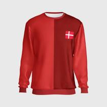 Blusa Moletom Masculino Copa Dinamarca Futebol Moda Blusa Moletom Masculino Copa Dinamarca Futebol Moda