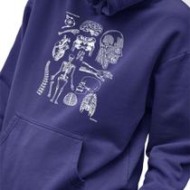 Blusa Moletom Masculino Estampado Anatomia Humana em Algodão Fio 30.1 Penteado