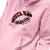 Blusa Moletom Masculino Estampado Disclaim Disaster em Algodão Fio 30.1 Penteado