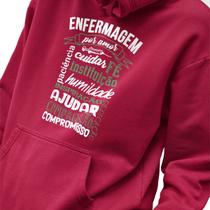 Blusa Moletom Masculino Estampado Enfermagem por Amor em Algodão Fio 30.1 Penteado