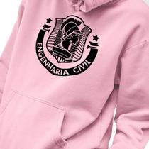 Blusa Moletom Masculino Estampado Engenharia Civil em Algodão Fio 30.1 Penteado
