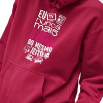 Blusa Moletom Masculino Estampado Eu Nunca Mais Li Jornal em Algodão Fio 30.1 Penteado