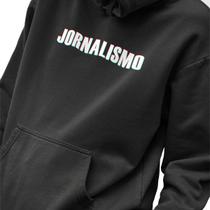 Blusa Moletom Masculino Estampado Jornalismo 3D em Algodão Fio 30.1 Penteado