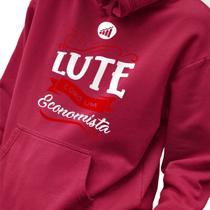 Blusa Moletom Masculino Estampado Lute como um Economista em Algodão Fio 30.1 Penteado