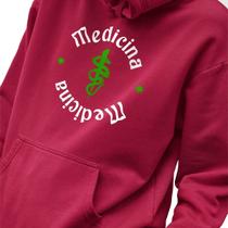 Blusa Moletom Masculino Estampado Medicina em Algodão Fio 30.1 Penteado