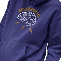 Blusa Moletom Masculino Estampado Mental Health Matters em Algodão Fio 30.1 Penteado