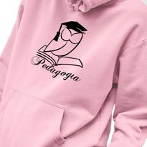 Blusa Moletom Masculino Estampado Pedagogia Coruja em Algodão Fio 30.1 Penteado