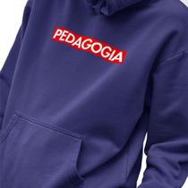 Blusa Moletom Masculino Estampado Pedagogia Supreme em Algodão Fio 30.1 Penteado
