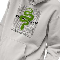 Blusa Moletom Masculino Estampado Venomous em Algodão Fio 30.1 Penteado