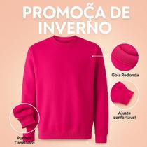 Blusa Moletom Masculino Inverno Liso Gola Redonda Moda Básica Lisa Unissex Street Skate Trap Algod
