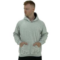 Blusa Moletom Masculino MXD Conceito Bolso Canguru Mescla Alvejado Sem Estampa