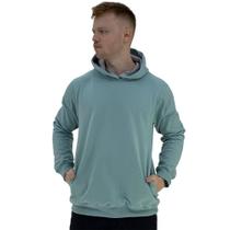 Blusa Moletom Masculino MXD Conceito Bolso Lateral Azul Bebê Sem Estampa