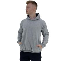 Blusa Moletom Masculino MXD Conceito Bolso Lateral Mescla Tradicional Sem Estampa Blusa Moletom Masculino MXD Conceito Bolso Lateral Mescla Tradicional Sem Estampa