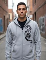 Blusa Moletom Masculino Plus Size Dragão Chinês Xgrandes