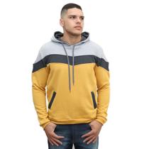 Blusa Moletom Masculino Slim Canguru 3 Cores