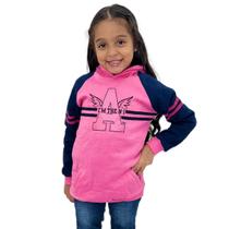Blusa Moletom Menina Fechada C/Touca Flanelada Com Punho Blusa Moletom Menina Fechada C/Touca Flanelada Com Punho
