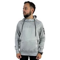 Blusa Moletom Mormaii Masculina Interlock Com Capuz Original Bolso Zíper Conforto Cor:Cinza/ClaroTamanho:GG