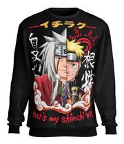 Blusa Moletom Naruto Jiraya Sensei Agasalho Frio Animes Top