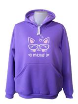 Blusa Moletom Plus Size Feminina casaco gat Meow xg Ao Xg8
