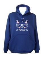 Blusa Moletom Plus Size Feminina casaco gat Meow xg Ao Xg8