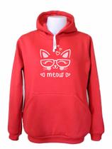 Blusa Moletom Plus Size Feminina casaco gat Meow xg Ao Xg8
